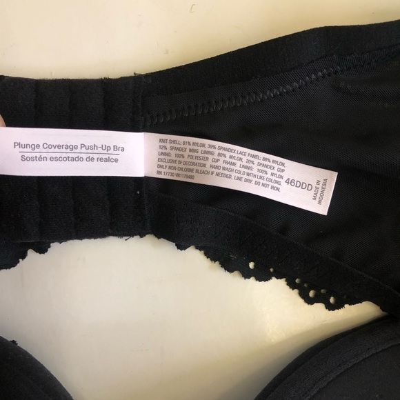 Auden Women’s Floral Smooth Lace Plunge Coverage Push Up Bra Size 46DDD - Picture 10 of 11